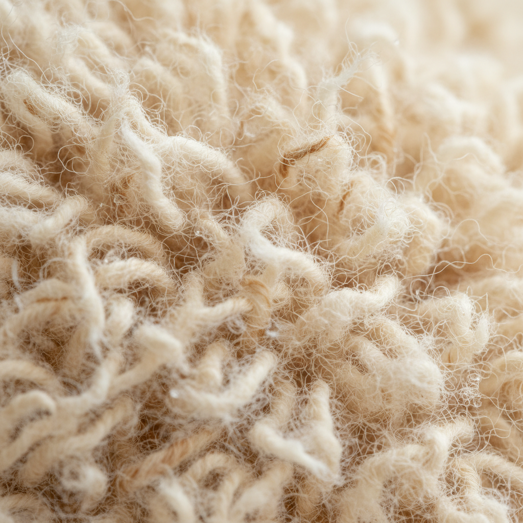 Merino wool texture close-up